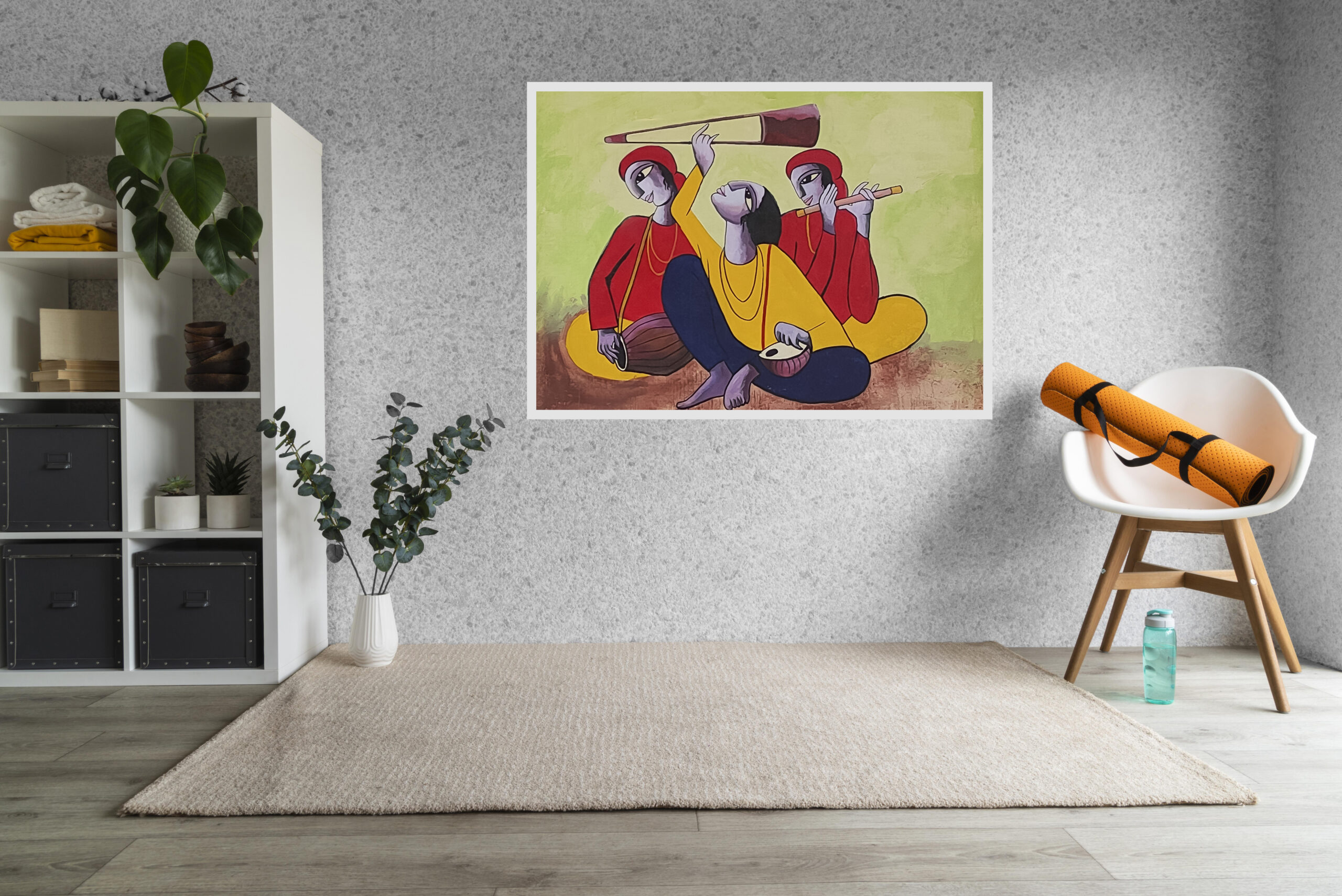 living-room-arrangement-with-yoga-mat